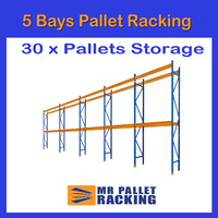 5 BAYS - 30 Pallets Space 3660mm High