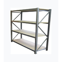 LS - 1 BAY 2400(h) X 2000(w) X 800(d)mm  - LONG SPAN RACKING/MEDIUM DUTY SHELVING 4 LEVELS