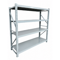 MD - 1 BAY 2000(h) X 2000(w) X 600(d)mm  LONG SPAN RACKING/MEDIUM DUTY SHELVING 4 LEVELS 400KG / LEVEL RATED W/ STEEL BOARD