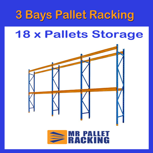 3 BAYS - 18 Pallets Space 2438mm High
