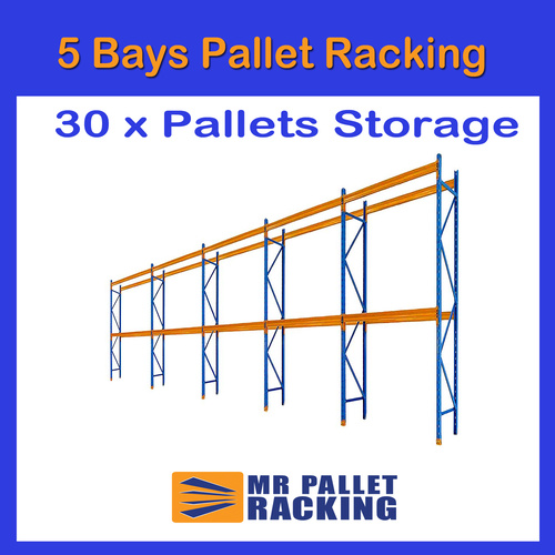 5 BAYS - 30 Pallets Space 2438mm High
