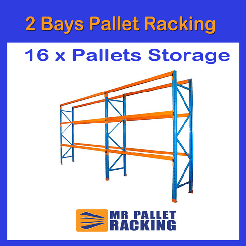 2 BAYS - 16 Pallets Space 6096mm High