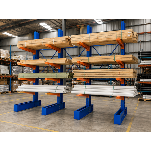Heavy Duty Cantilever 3 Bay Single Base System 4876mm High